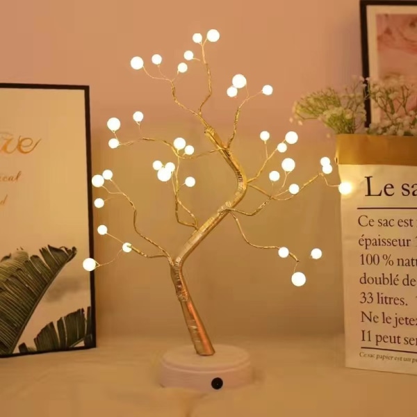 Bordsskiva träd ljus Led skrivbord konstgjord träd lampa för hem Vit
