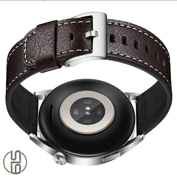 Armband i äkta läder för Samsung Galaxy Watch 4 Kaffe+svart 24 mm