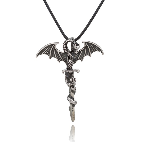 Självlysande halsband Dragon Sword Silver Silver