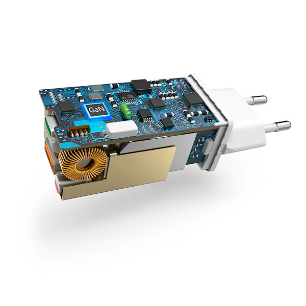 HAMA Universalladdare USB-C och USB-A PD GaN 5-20V/65W