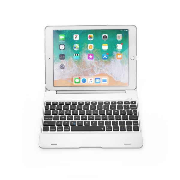 Bluetooth tangentbord med skydd iPad Pro 9.7/ Air 1/2 Silver