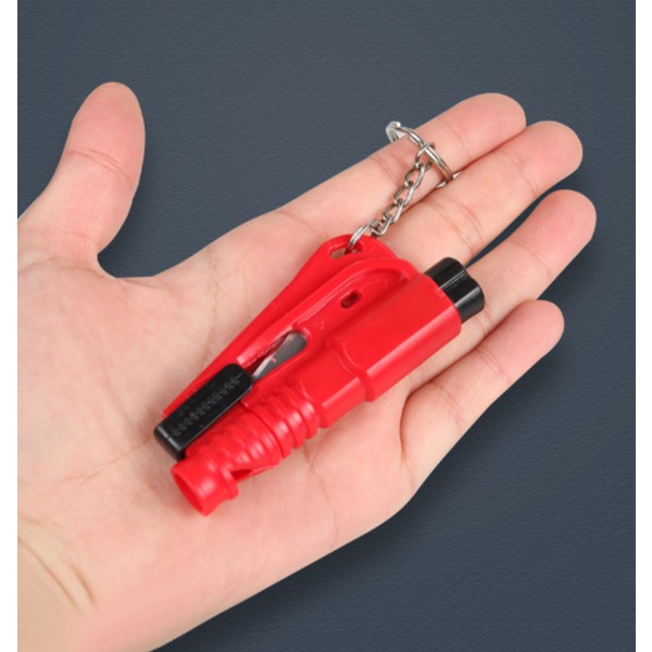 INF Nyckelring med fönsterkrossare och bilbältesskärare Röd Type A Röd