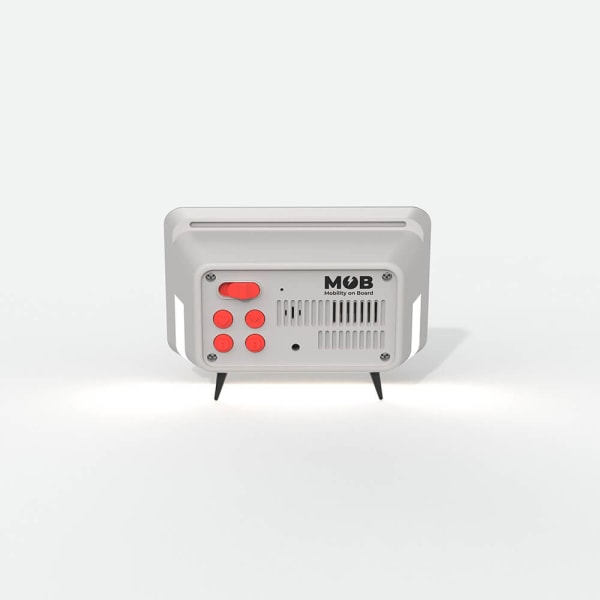 MOB Speaker Alarm Clock with Light TV Retro Black/Grey