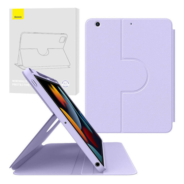 Baseus Minimalist Series IPad 10,2" magnetisk beskyttelsescover (lilla)
