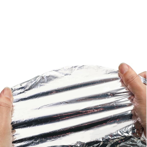 Engångs aluminiumfolie Bakolja Hårkappor Närande hårfärgningslock 12-pack Silver 30 cm