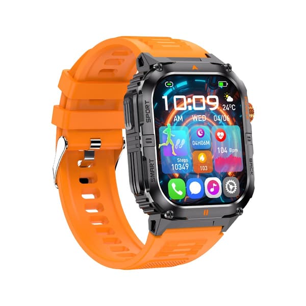 Multifunktionell Smartwatch med Hälsoövervakning & Bluetooth-Samtalsfunktioner kompatibel med Android och iOS Orange Orange