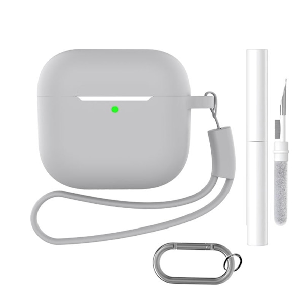 AirPods-etui med nøglering og tilbehør AirPods 4 Grå