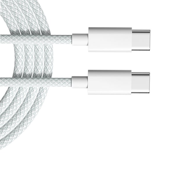 2 kpl 1,5 m USB C-C -kaapeli Valkoinen
