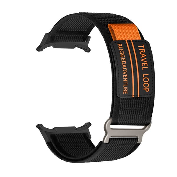 Nylon urrem til Galaxy Watch 7 Ultra Black + Black Black + Black