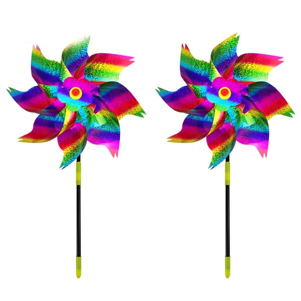 Fugleafvisende Vindmølle 8 Blade Gradient Color 10 Pakke