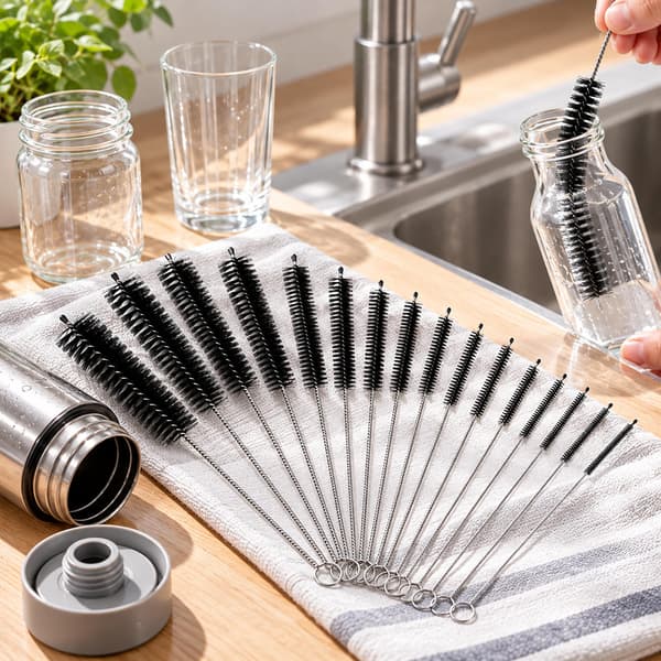 Set med 13 flaskborstar i olika storlekar Black Black