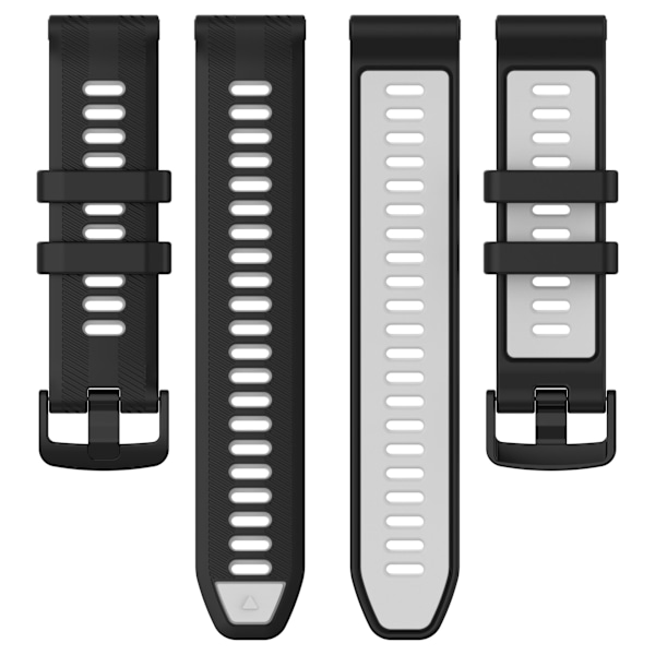 Svart & Grå Silikon Klockarmband för Garmin Forerunner 965