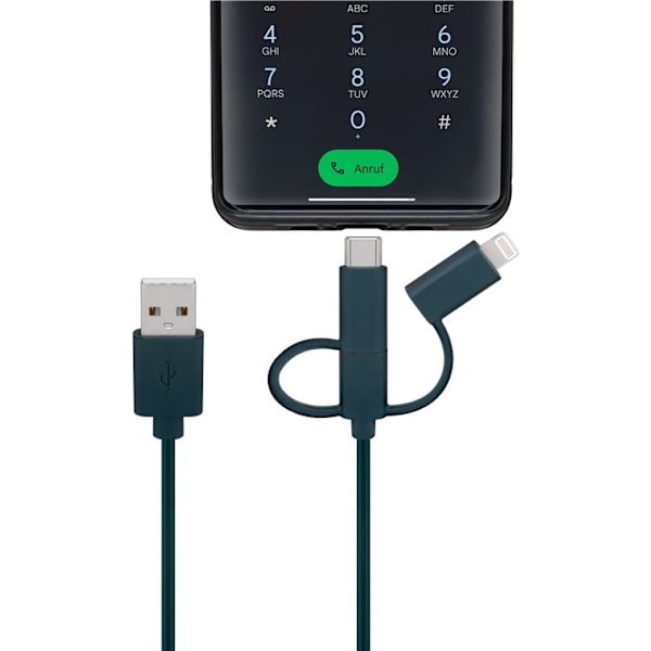 USB-laddningskabel för smartphone med LED-lampor