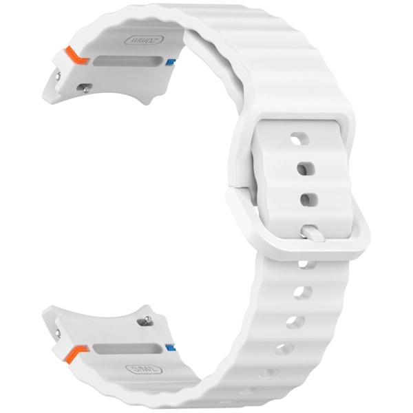 Klockarmband i Silikon för Samsung Watch 7 Vit