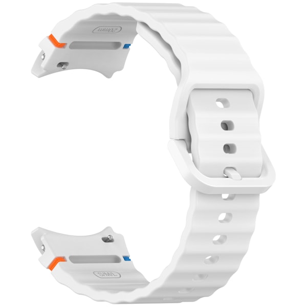 Samsung Watch 7 Wave Pattern Silikon Armband Vit