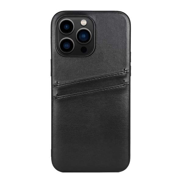 iPhone 14 Pro Max -suojakuori, PU, musta