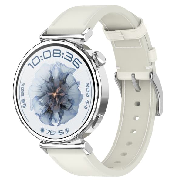 Premium læderrem til Huawei & Honor ure White 20 mm White 20 mm