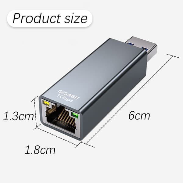 USB 3.0 Gigabit Ethernet-kabel til RJ45 netværkskonverter