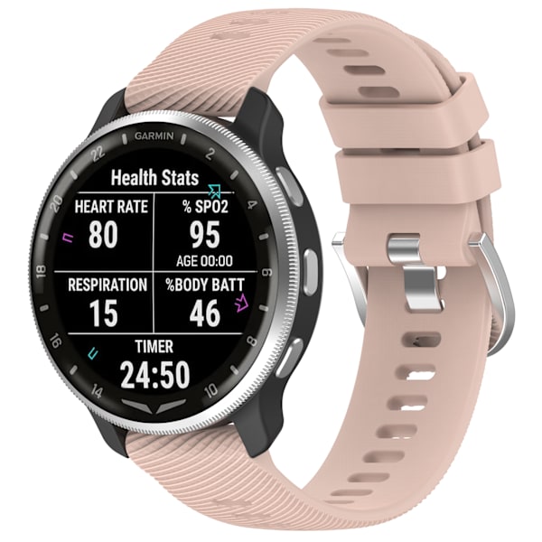 Silikone urrem til Garmin D2 Air X10(43mm), Garmin Bounce, Garmin Active5 Lyserød