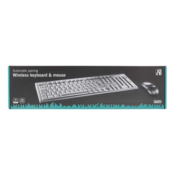Wireless keyboard and mice USB receiver 10m range UK layout