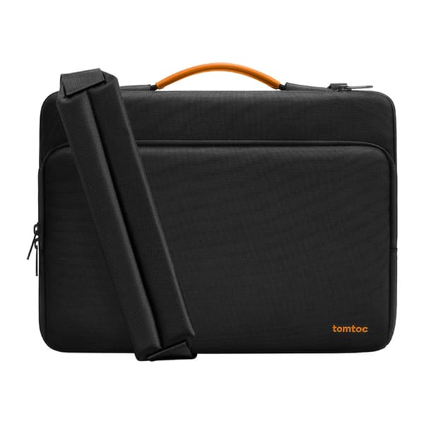 Laptopaxelväska Tomtoc Defender-A40 – vadderat laptopskydd, organiserade fack, stänkresistent tyg för pendling och resor
