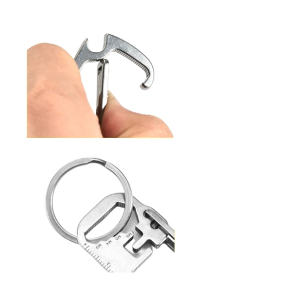 Multifunktionel nøglering flaskeåbner M3/M4/M5/M6 Silver Silver