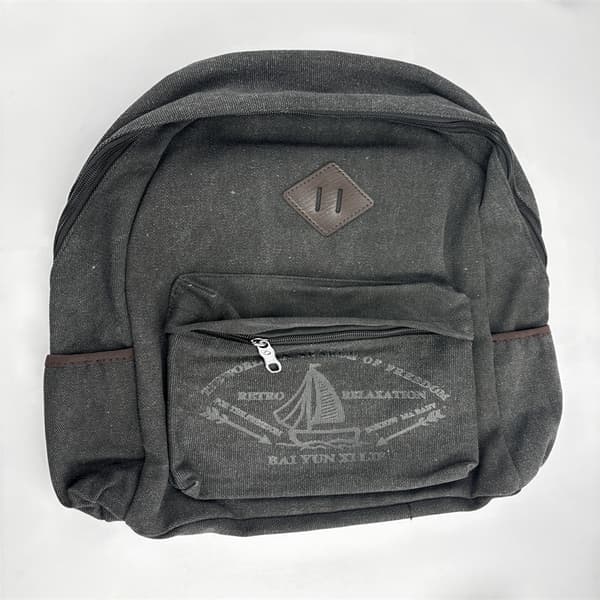 Ryggsäck i canvas för vardagsbruk Black Black