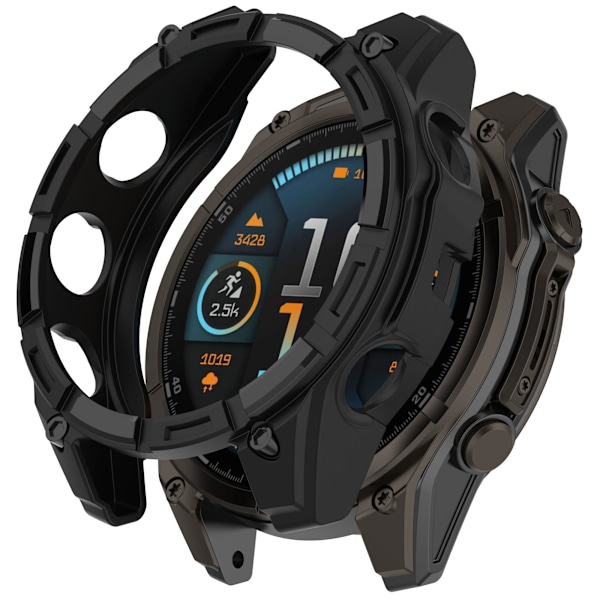 Skyddsskal till Garmin Fenix 8 47mm - AMOLED Svart