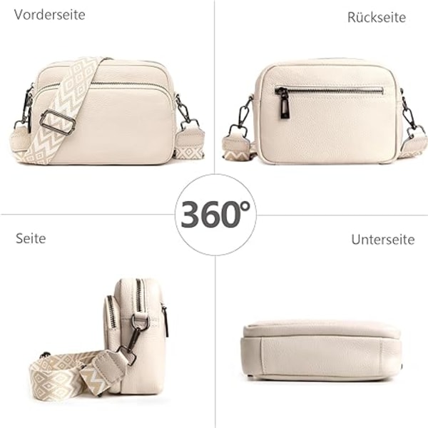 Crossbody taske skulderrem taske PU læder Hvid