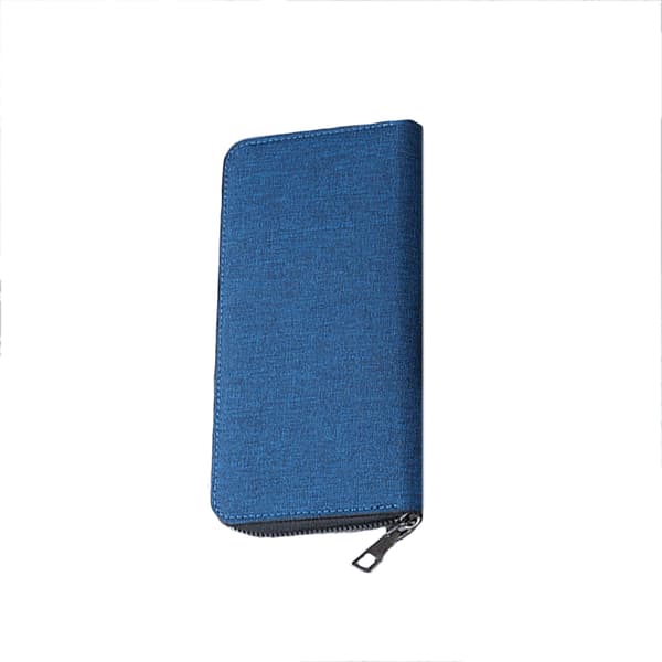 Stilfuld Blå Herre Lang Lynlåspung Clutch Taske