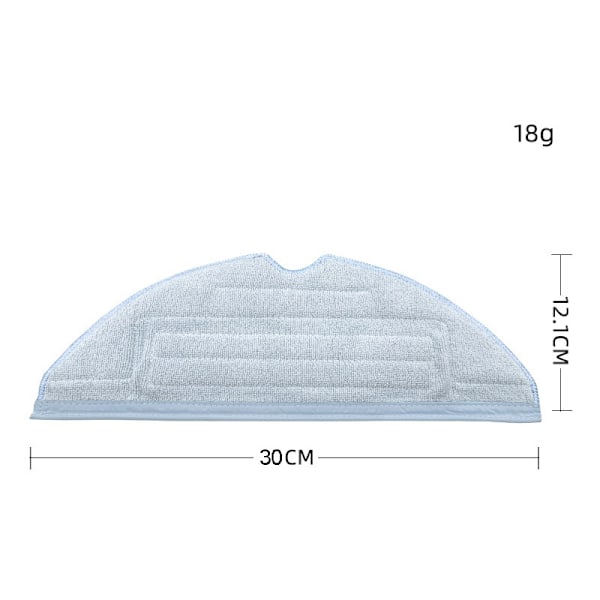 Moppdyna för Xiaomi Roborock S7/T7S/T7S Plus Microfiber Grå 4-pack – Effektiv rengöring med hållbar design