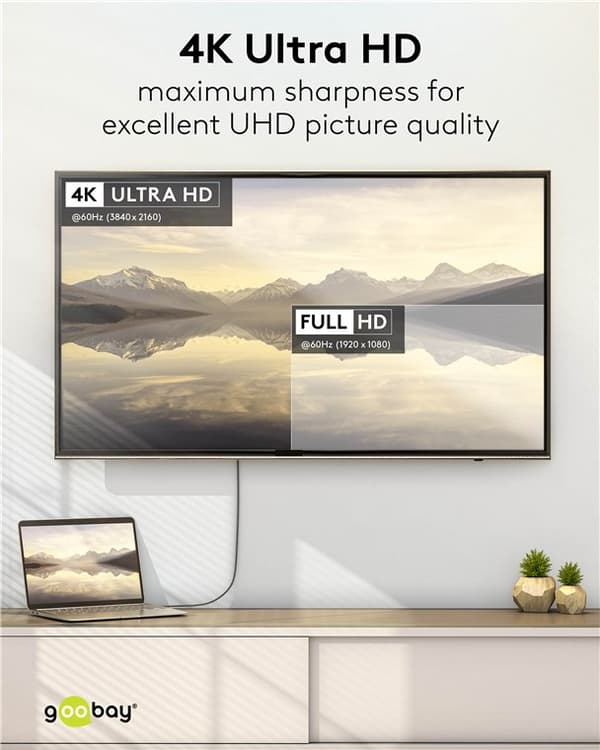 USB-C™-DisplayPort™-kaapeli, 2 m, musta;hopea