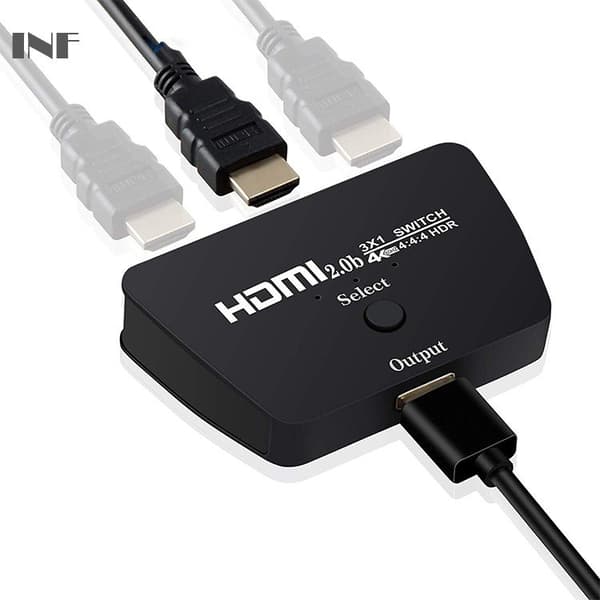 HDMI kytkin 3-1, jossa HDR, 3D ja 4K (2160p)