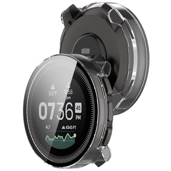 Kotelo integroidulla näytönsuojalla Suunto Vertical Läpinäkyvä