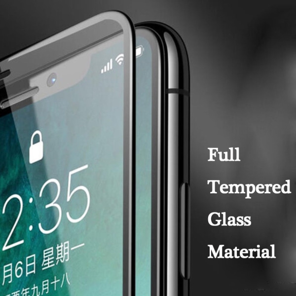 Skärmskydd iPhone X / iPhone XS 5D Härdat glas Svart