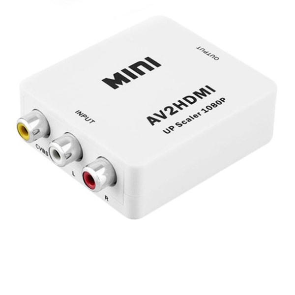 INF RCA till HDMI adapter / signalomvandlare Vit