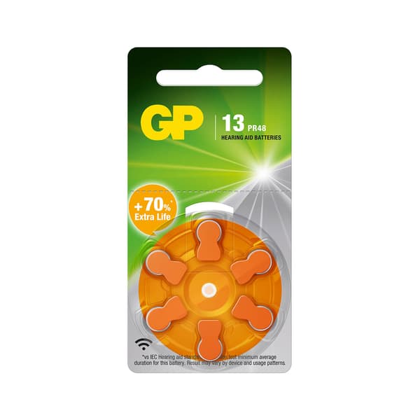 Høreapparatbatteri ZA13/PR48 6-Pak