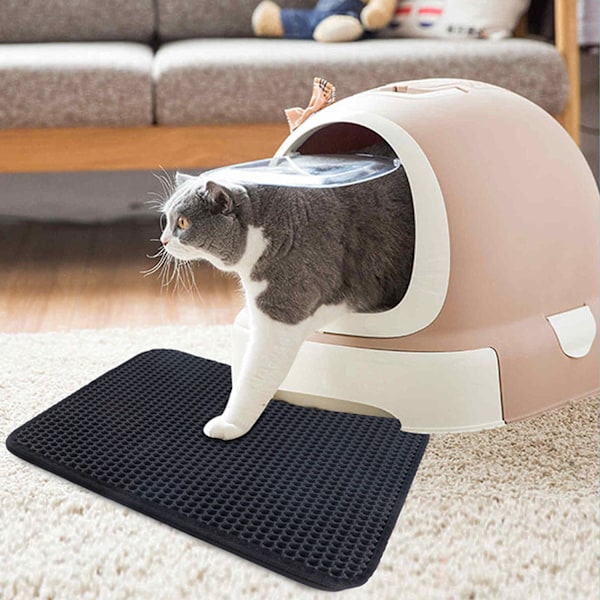 Kattsandsmatta Kattlådematta Svart