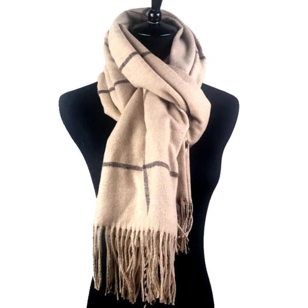 Höstvinter mjuk scarf sjal klassisk design Kaki Kaki