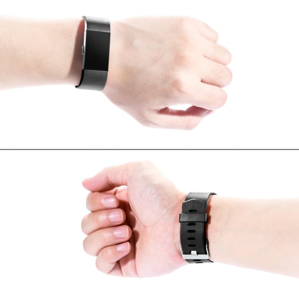 INF Fitbit Charge 2 armband silikon 3-pack (S) Svart/Grå/Vit