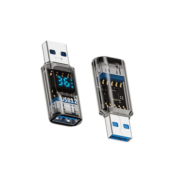 USB-naaras - USB-uros digitaalinen näyttöadapteri, läpinäkyvä musta (2 kpl)