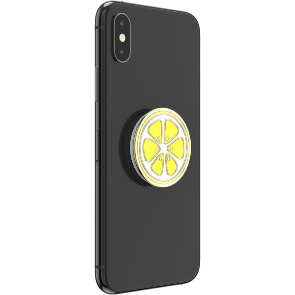 POPSOCKETS Enamel Lemon Slice Yellow Avtagbart Grip med Ställfun