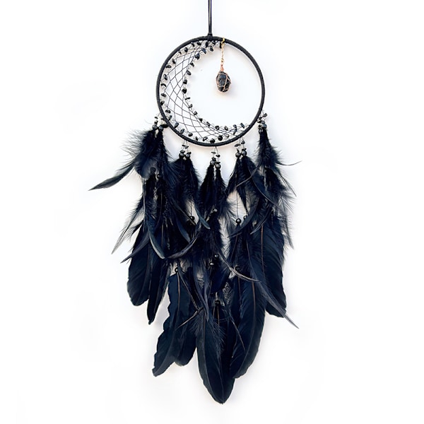 Crystal Moonstone Dream Catcher Svart