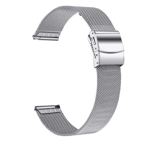 Klockarmband i rostfritt stål för Huawei Watch 2/Garmin Vivoactive 3, 20 mm Silver