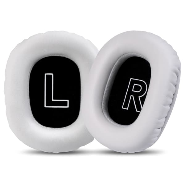 Udskiftnings ørepuder i proteinlæder til Logitech G PRO X 2 kompatibel over-ear headset (2 stk) White White
