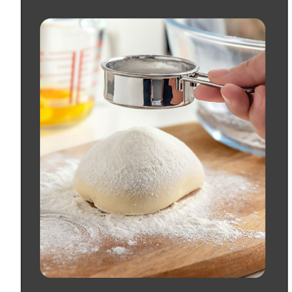 Bagesigt i rustfrit stål - finmasket si til mel, kaffe og meget mere