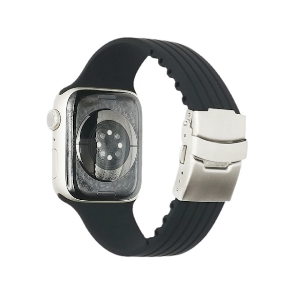 Klockarmband kompatibel med Apple Watch Series7/6/5/4/3/2/1 och SE-modeller Svart 38/40/41 mm