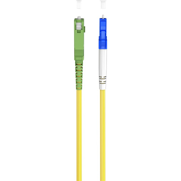 Fiberoptisk kabel (FTTH), Singlemode (OS2) Yellow, gul (Simplex), 5 m