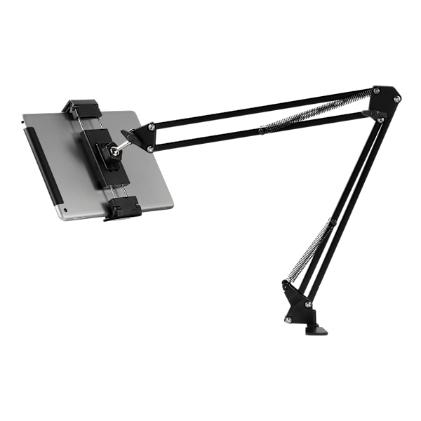 Stand for phones & tablets 4"-12.9", c-clamp, 360°, black