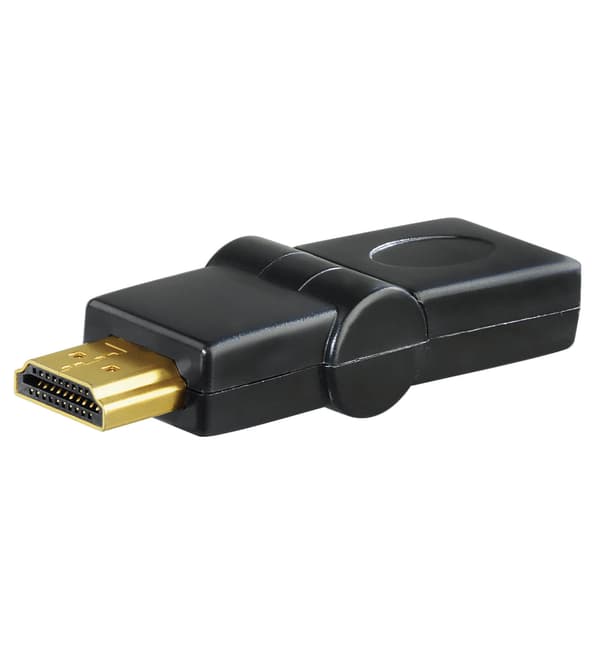 HDMI Adapter Han-Hun 180° Sort Guldbelagt TL